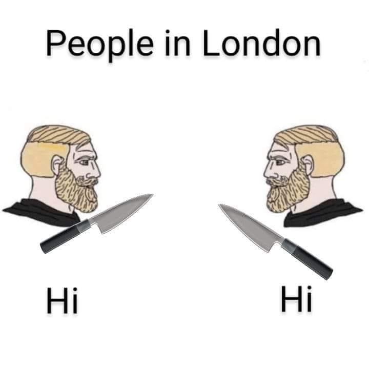 People in London Blank Meme Template