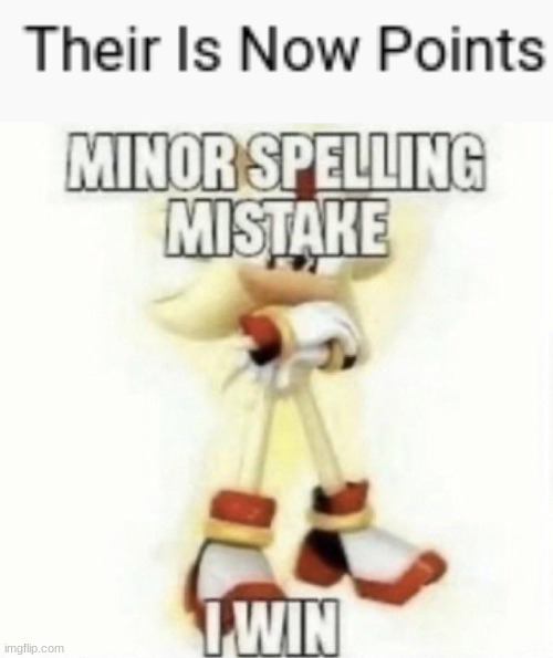 There* | image tagged in minor spelling mistake | made w/ Imgflip meme maker