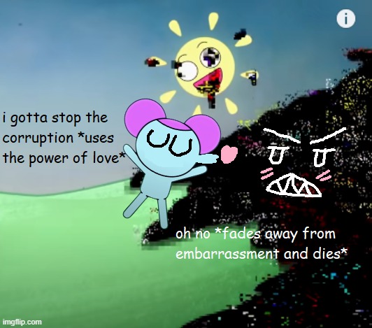 pibby stops the corruption using the power of love (not ship) /j | made w/ Imgflip meme maker
