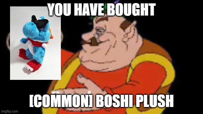 morshu rope | YOU HAVE BOUGHT [COMMON] BOSHI PLUSH | image tagged in morshu rope | made w/ Imgflip meme maker