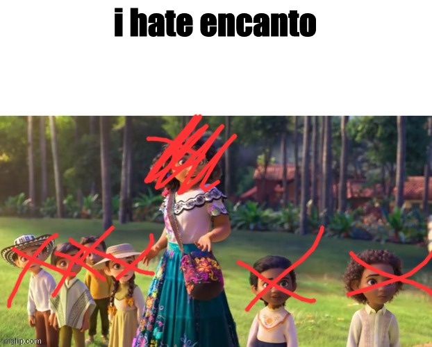 Encanto staring | i hate encanto | image tagged in encanto staring | made w/ Imgflip meme maker