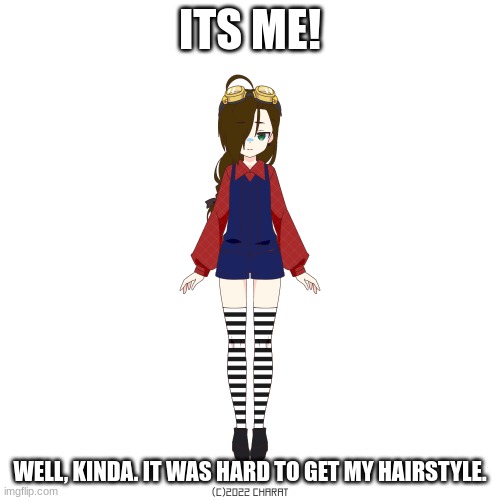 I made me in an anime character generator thing | ITS ME! WELL, KINDA. IT WAS HARD TO GET MY HAIRSTYLE. | image tagged in me,anime | made w/ Imgflip meme maker