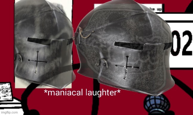 Crusader maniacal laughter | image tagged in crusader maniacal laughter | made w/ Imgflip meme maker