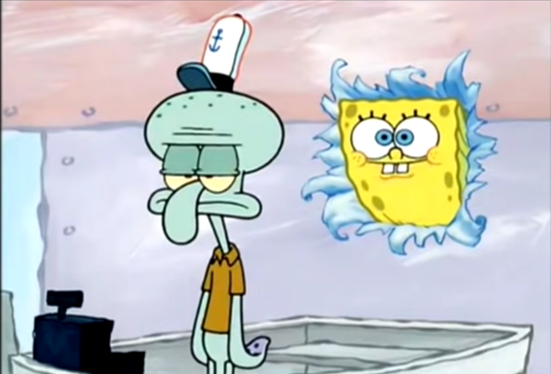SpongeBob and Squidward Blank Meme Template