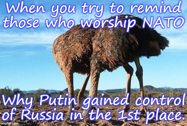 A side effect of bombing Serbia |  When you try to remind those who worship NATO; Why Putin gained control of Russia in the 1st place. | image tagged in denial,history,fact | made w/ Imgflip meme maker