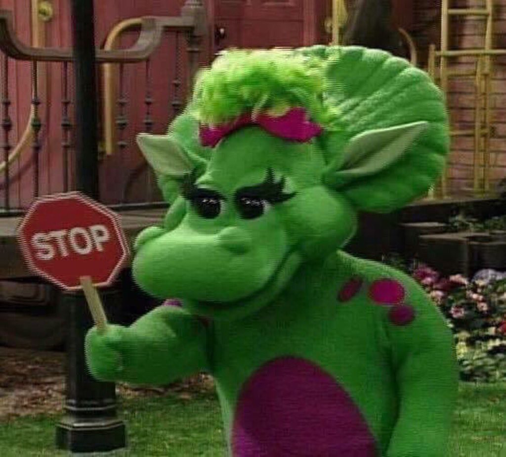 High Quality Baby Bop Stop Sign Blank Meme Template
