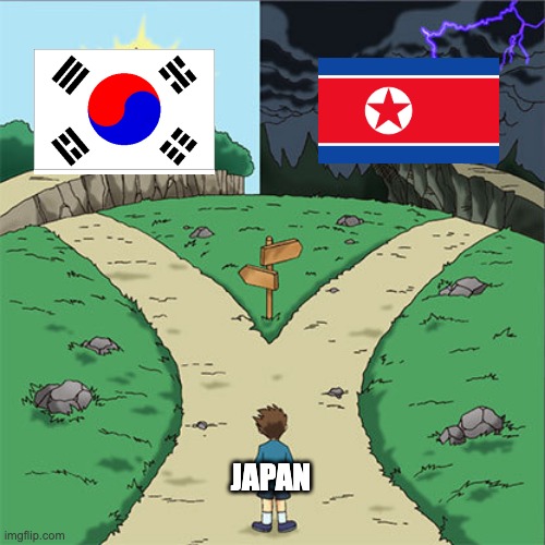 Two Paths | JAPAN | image tagged in two paths | made w/ Imgflip meme maker