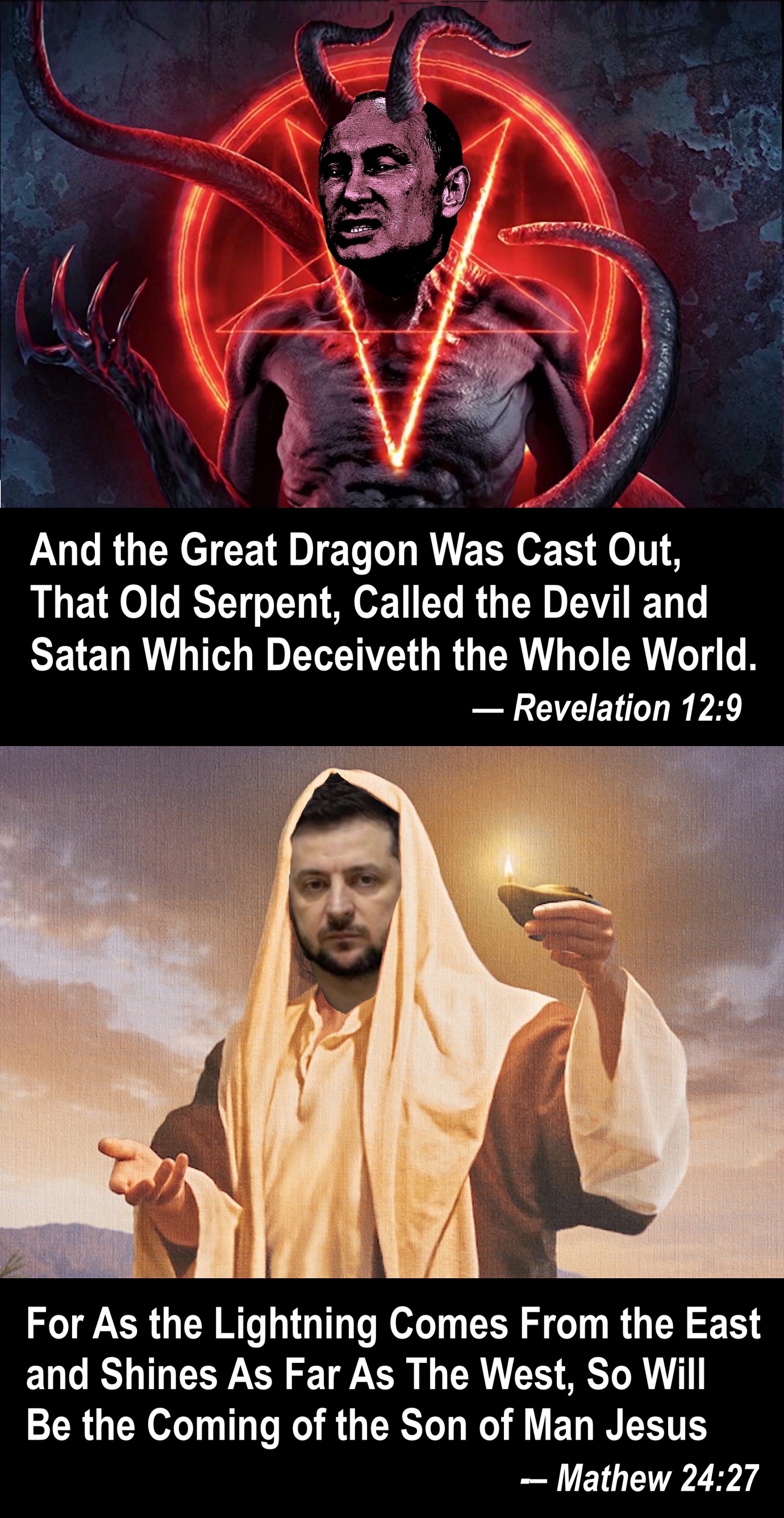High Quality Ukraine Russian War Religious meme Blank Meme Template