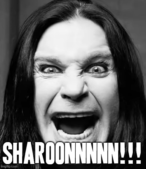 SHAROOOONNNNNNN!!!!!!! | SHAROONNNNN!!! | image tagged in ozzy osbourne,memes,sharon,ozzy,savage memes,ozzy osbourne yell | made w/ Imgflip meme maker