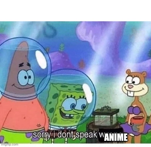 sorry i dont speak wrong | ANIME | image tagged in sorry i dont speak wrong | made w/ Imgflip meme maker