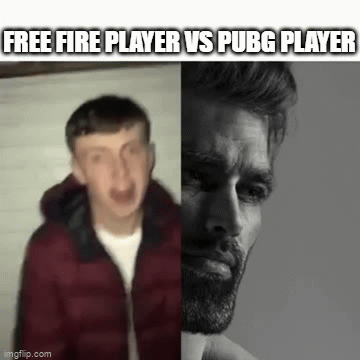 free fire player vs pubg player - Imgflip
