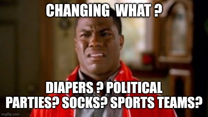 Memes, disgusted | CHANGING  WHAT ? DIAPERS ? POLITICAL PARTIES? SOCKS? SPORTS TEAMS? | image tagged in memes disgusted | made w/ Imgflip meme maker