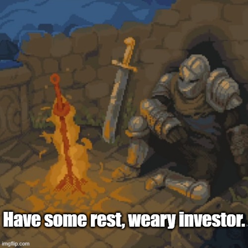 Have some rest, weary investor | Have some rest, weary investor. | image tagged in weary traveler,investor,investment,inflation | made w/ Imgflip meme maker