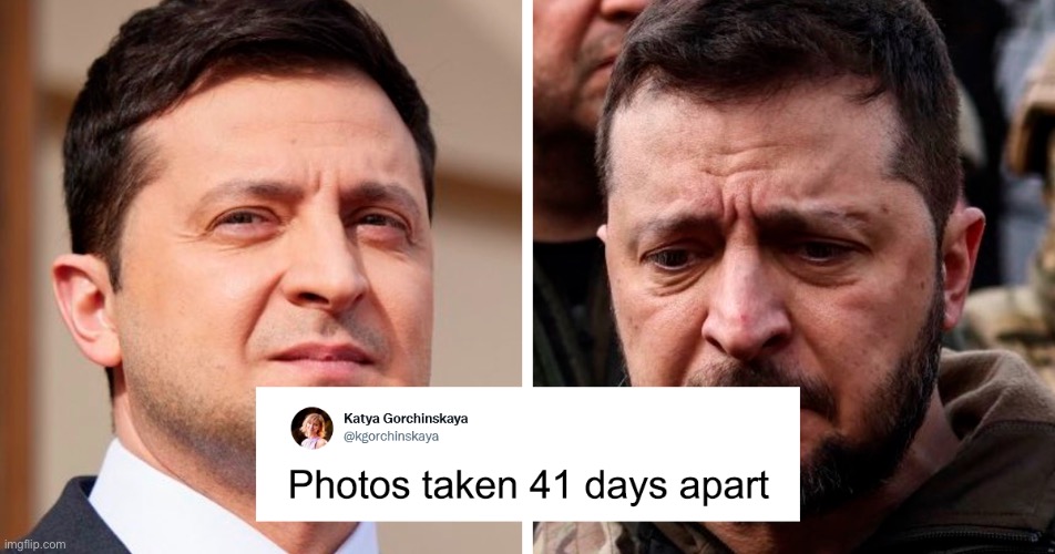 It’s crazy how suddenly times change | image tagged in war,41 days apart,help ukraine | made w/ Imgflip meme maker
