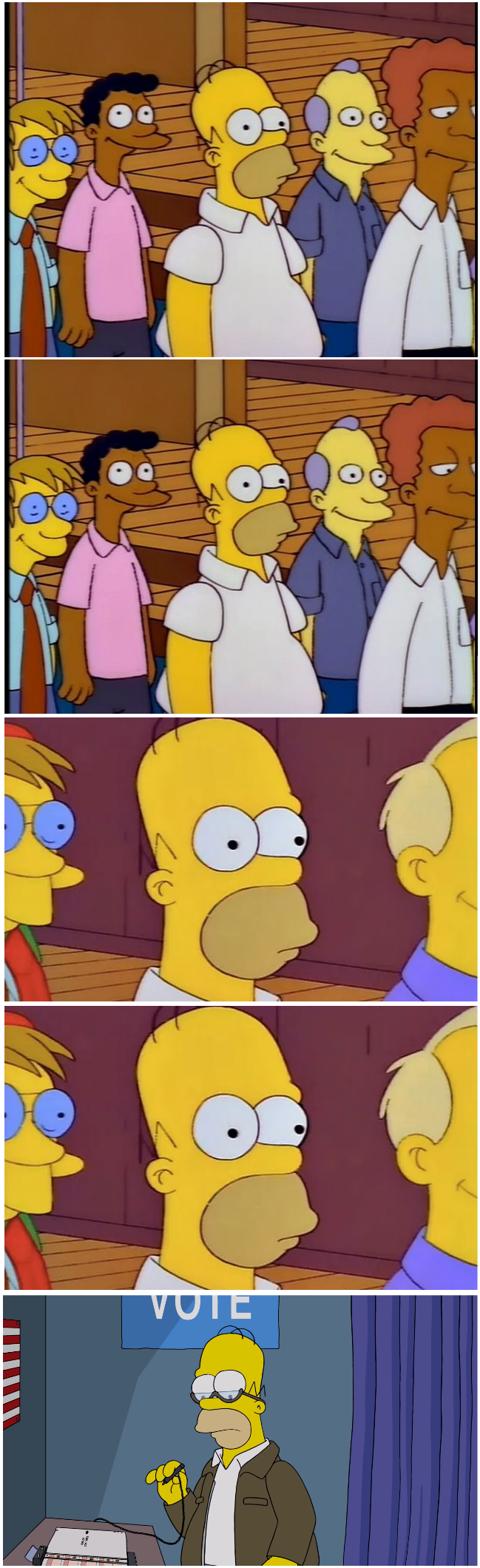 Homer Voting Blank Meme Template