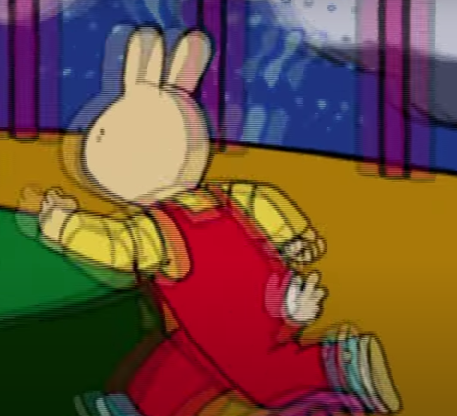 High Quality Blurry animated rabbit running Blank Meme Template