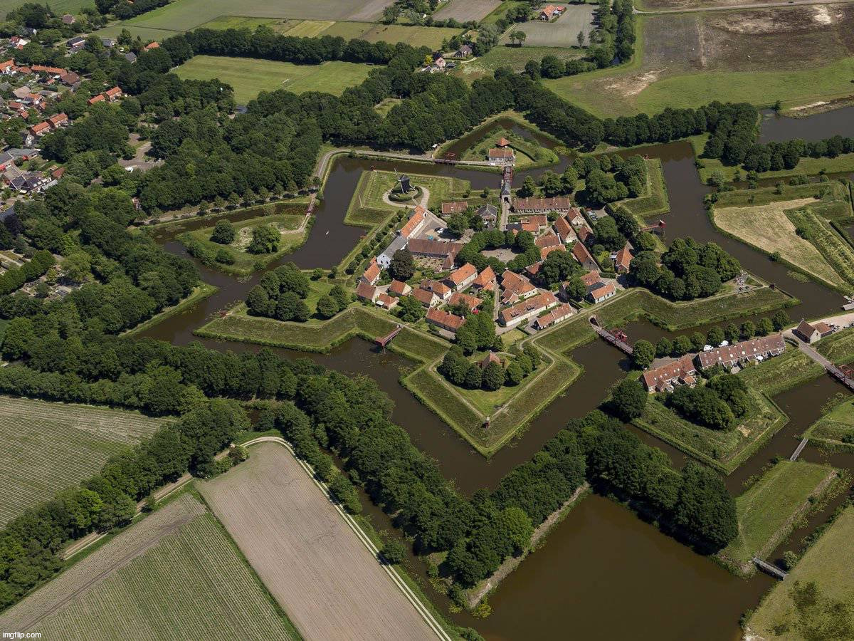 village of Bourtange in the Netherlands | image tagged in awesome | made w/ Imgflip meme maker