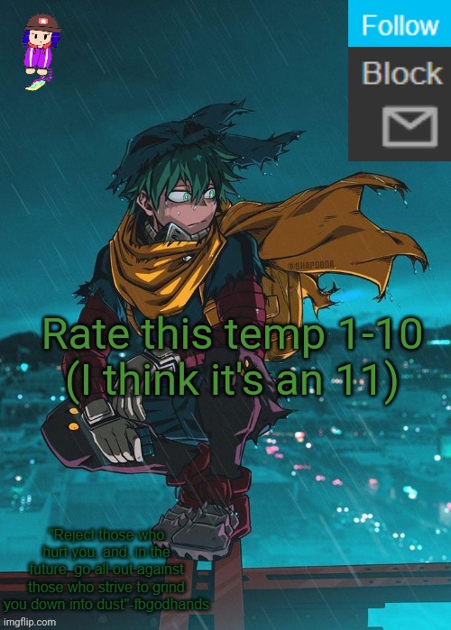 . | Rate this temp 1-10 (I think it's an 11) | image tagged in e | made w/ Imgflip meme maker