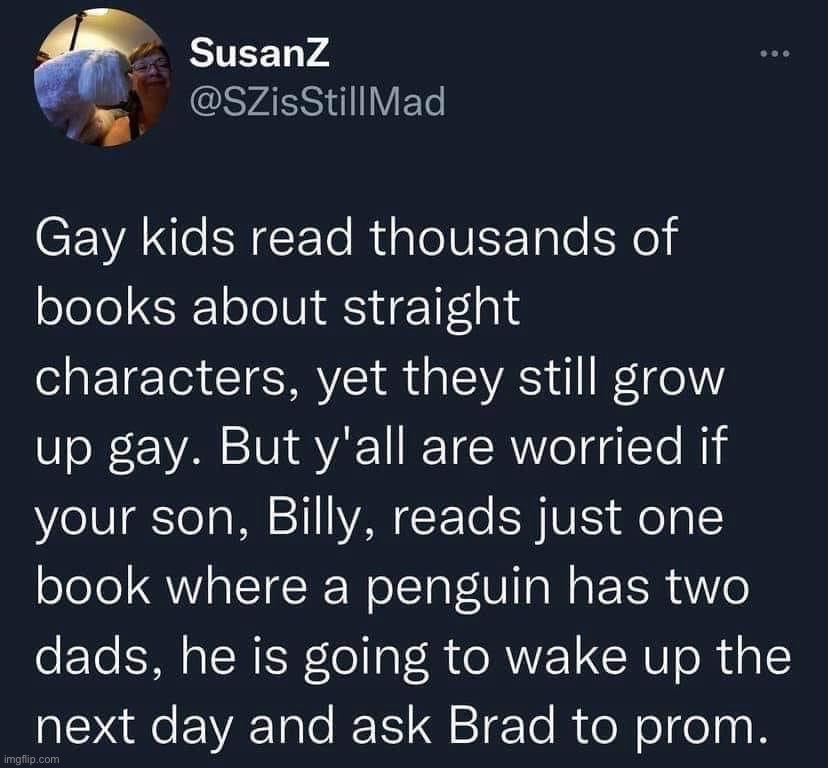 Gay kids read thousands of books about straight characters | image tagged in gay kids read thousands of books about straight characters | made w/ Imgflip meme maker
