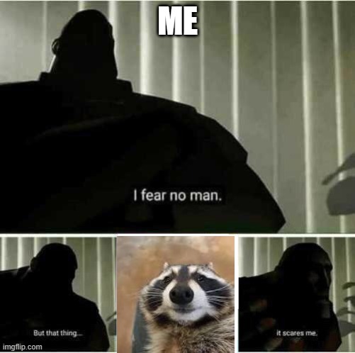 rac | ME | image tagged in i fear no man | made w/ Imgflip meme maker