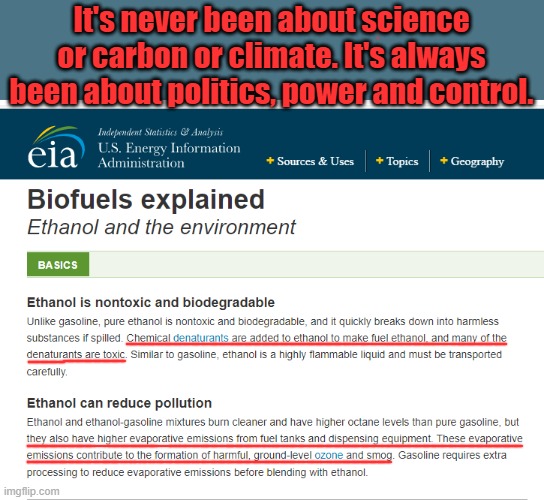 So, it's nontoxic until it's toxic, then it reduces pollution until it increases pollution...Is John Kerry in the house? | It's never been about science or carbon or climate. It's always been about politics, power and control. | image tagged in energy,carbon,government | made w/ Imgflip meme maker