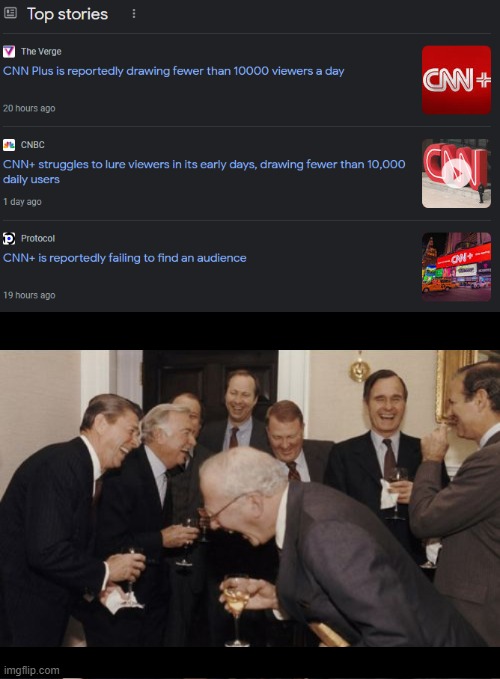 cnn- | image tagged in memes,laughing men in suits,cnn | made w/ Imgflip meme maker