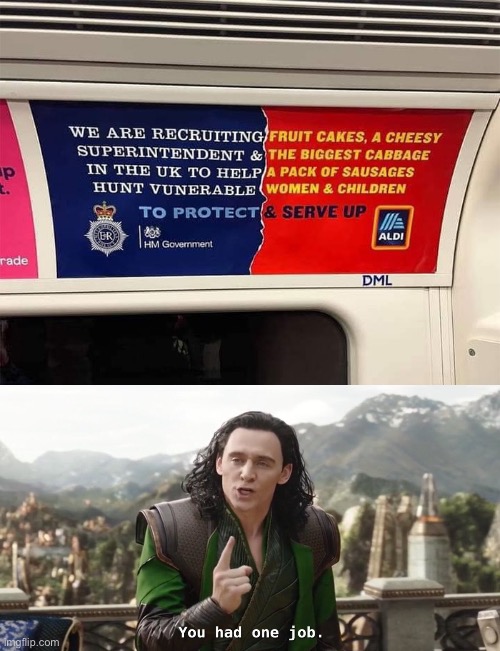 They couldn’t pay for a full advert so did that | image tagged in you had one job,funny memes,why,advert | made w/ Imgflip meme maker