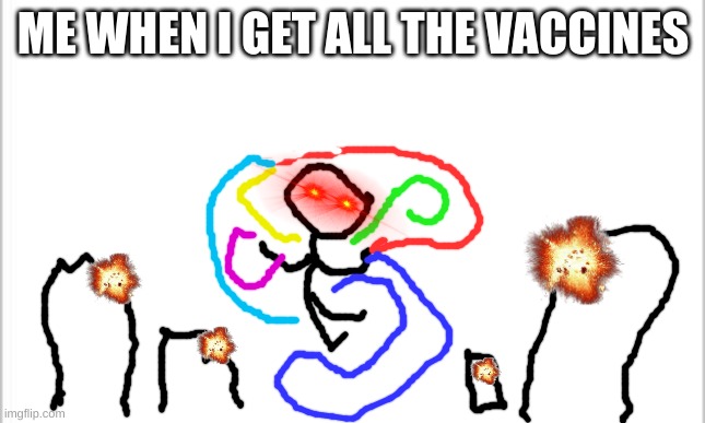 i cant be stoped |  ME WHEN I GET ALL THE VACCINES | image tagged in white background,covid-19 | made w/ Imgflip meme maker