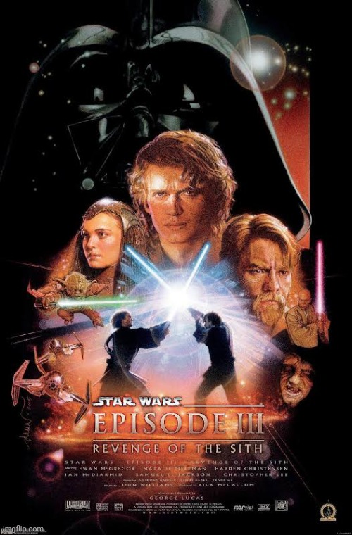 Imma attempt drawing an SFG version of the Revenge of the sith poster, wish me luck soon | made w/ Imgflip meme maker