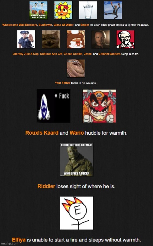 great now wario's in the pit with rouxls | made w/ Imgflip meme maker
