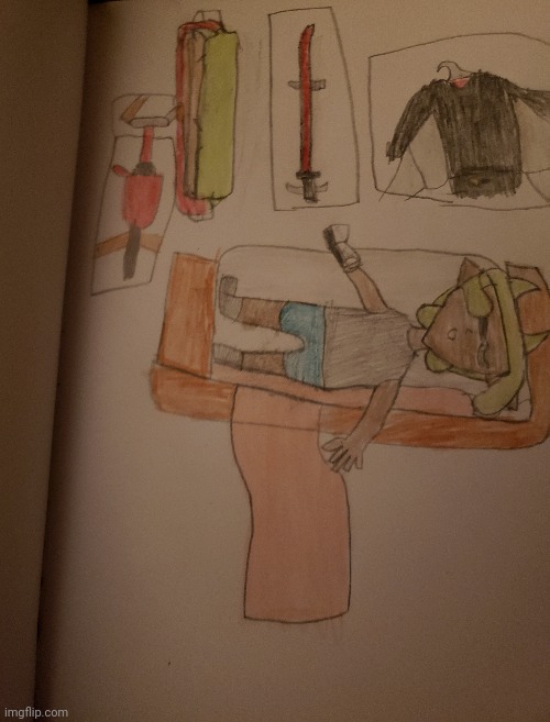 Drew a picture of Inkmatas sleeping since I didn't want to wake her up | made w/ Imgflip meme maker