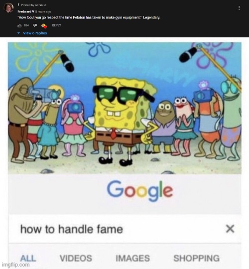 It wasn't even that good of a comment | image tagged in how to handle fame,youtuber,youtubers,youtube,famous,don't touch me i'm famous | made w/ Imgflip meme maker