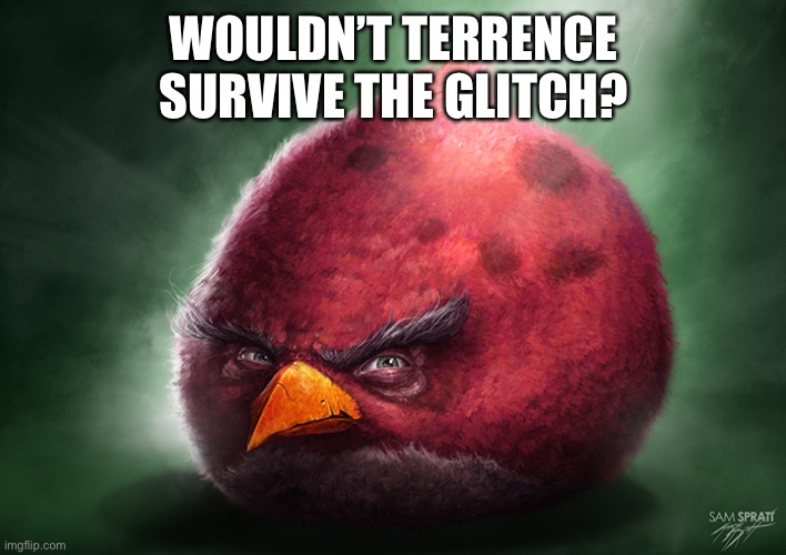 He is literally a rock. | WOULDN’T TERRENCE SURVIVE THE GLITCH? | image tagged in real terrence | made w/ Imgflip meme maker