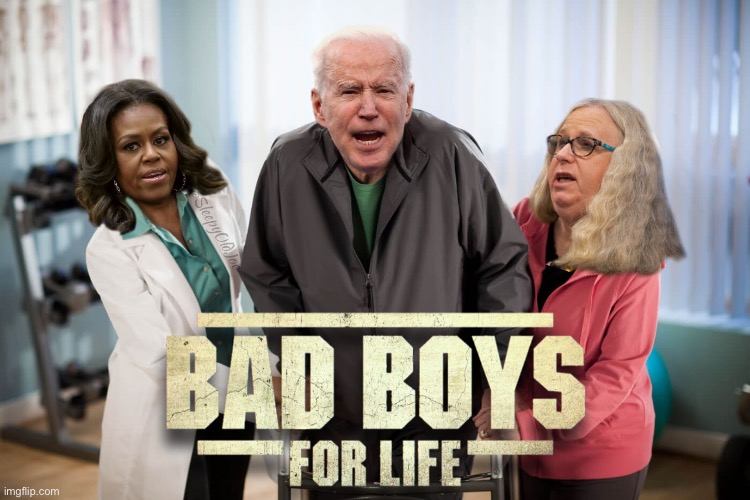 Bad boys for life. | image tagged in creepy joe biden,transgender,mike | made w/ Imgflip meme maker