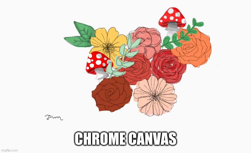 I used chrome canvas on my school computer! sorry it kinda sucks, i wasn't to blend | CHROME CANVAS | made w/ Imgflip meme maker