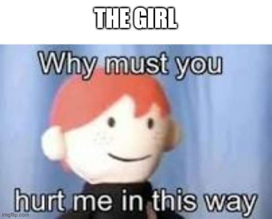 Why must you hurt me in this way | THE GIRL | image tagged in why must you hurt me in this way | made w/ Imgflip meme maker