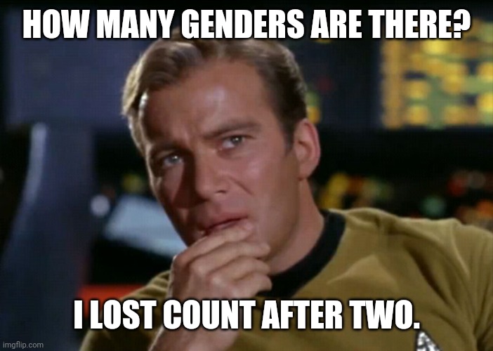 Lost count. | HOW MANY GENDERS ARE THERE? I LOST COUNT AFTER TWO. | image tagged in memes | made w/ Imgflip meme maker