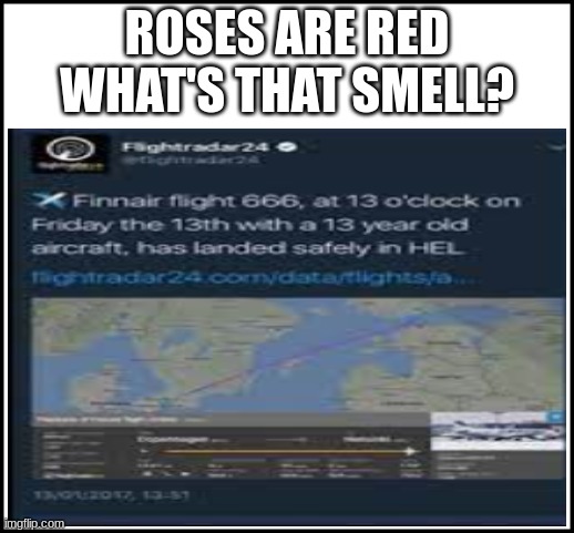 Coincidence? I THINK NOT!!!! | ROSES ARE RED
WHAT'S THAT SMELL? | image tagged in plane,funny,coincidence i think not,hell | made w/ Imgflip meme maker