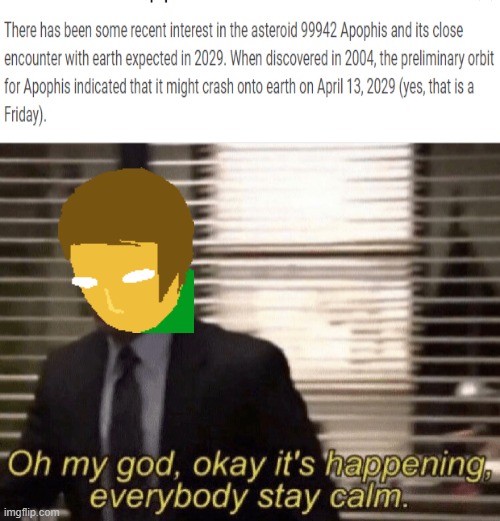 On Homestuck's 20th anniversary. He better release Sburb by then. | image tagged in oh my god okay it's happening everybody stay calm | made w/ Imgflip meme maker