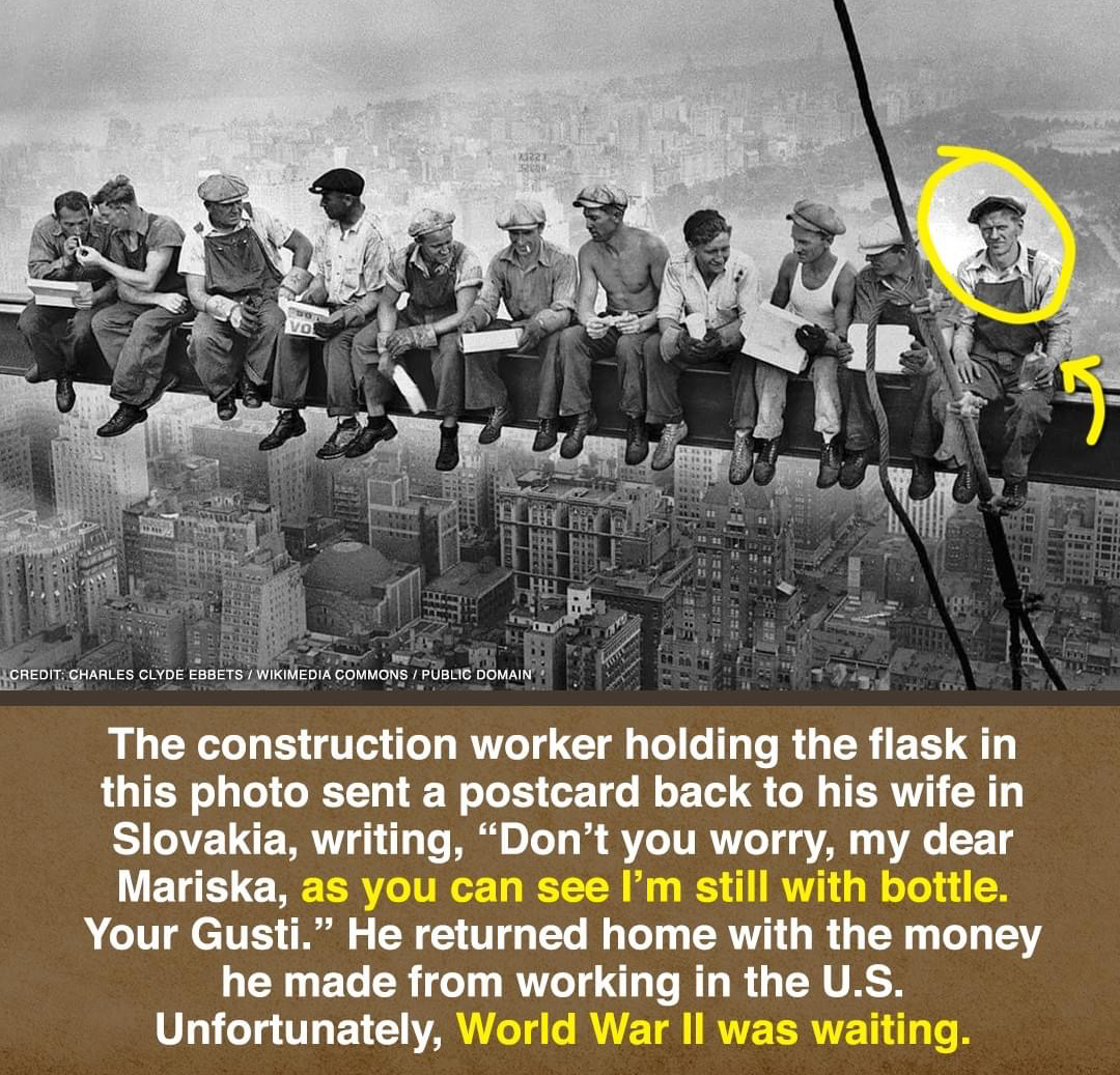 Empire State Building construction worker Blank Meme Template