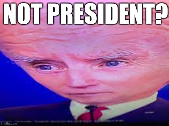 (Funny title that enhances the meme quality) | NOT PRESIDENT? | image tagged in politics,joe biden,president | made w/ Imgflip meme maker