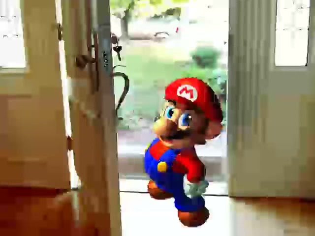 High Quality Mario at ur door Blank Meme Template