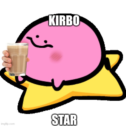 Kirbo on star | KIRBO; STAR | image tagged in funny | made w/ Imgflip meme maker