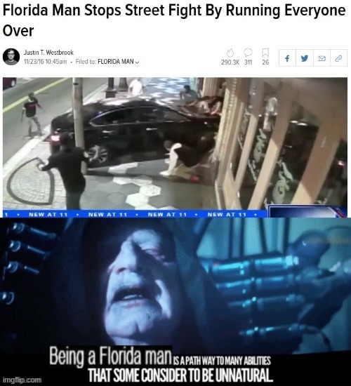 Hero that is a sithlord | image tagged in star wars,florida man,funny memes,memes | made w/ Imgflip meme maker