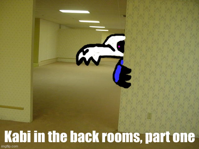 Kabi: ... where the hell am I? | Kabi in the back rooms, part one | image tagged in the backrooms | made w/ Imgflip meme maker