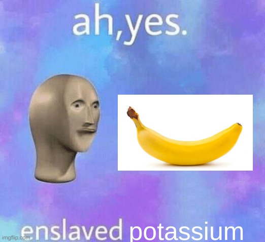 Ah Yes enslaved | potassium | image tagged in ah yes enslaved | made w/ Imgflip meme maker