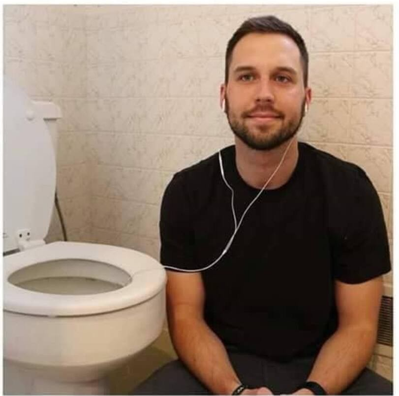 Listening to Toilet Meme Blank Meme Template