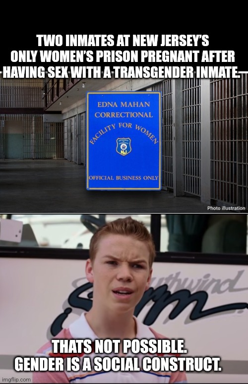 How did that happen? | TWO INMATES AT NEW JERSEY’S ONLY WOMEN’S PRISON PREGNANT AFTER HAVING SEX WITH A TRANSGENDER INMATE. ; THATS NOT POSSIBLE.  GENDER IS A SOCIAL CONSTRUCT. | image tagged in you guys are getting paid | made w/ Imgflip meme maker