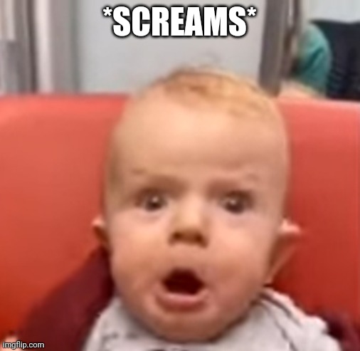 Screams | *SCREAMS* | image tagged in funny memes,funny,baby,memes | made w/ Imgflip meme maker