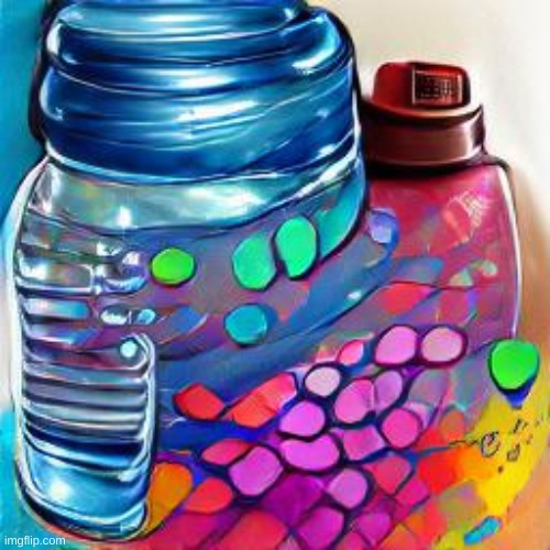My AI drew a water bottle | made w/ Imgflip meme maker